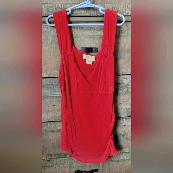 VTG Y2K MICHAEL KORS womens red sleevless blouse, size medium - Picture 1 of 3